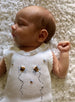 Hand Embroidered White Bee Baby Singlet - Little Branches Boutique
