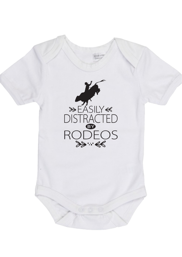 Easily Distracted By Rodeos Onesie - Little Branches Boutique