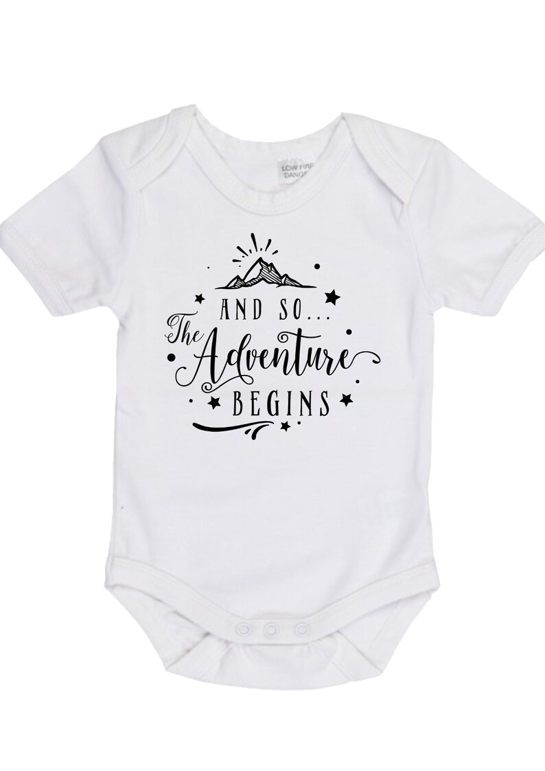 And The Adventure Begins Onesie - Little Branches Boutique