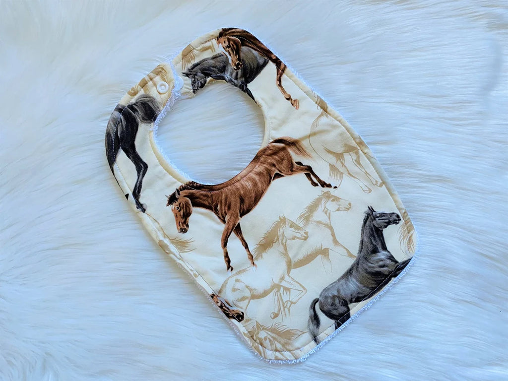 Running Horses Bib