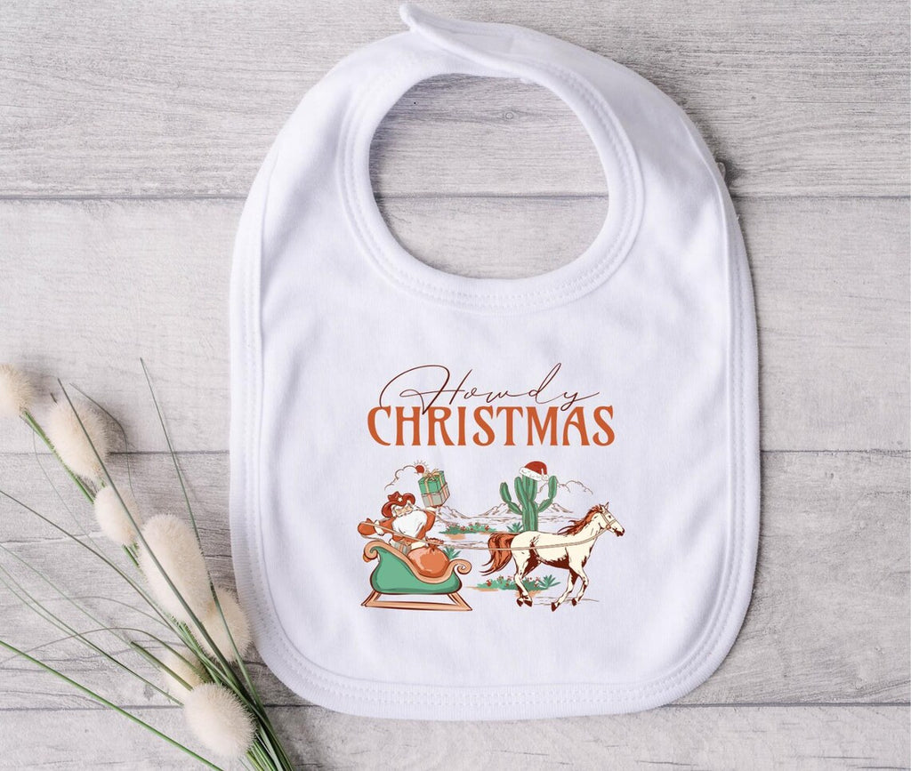 Howdy Christmas Bib