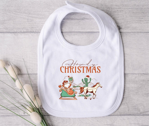 Howdy Christmas Bib