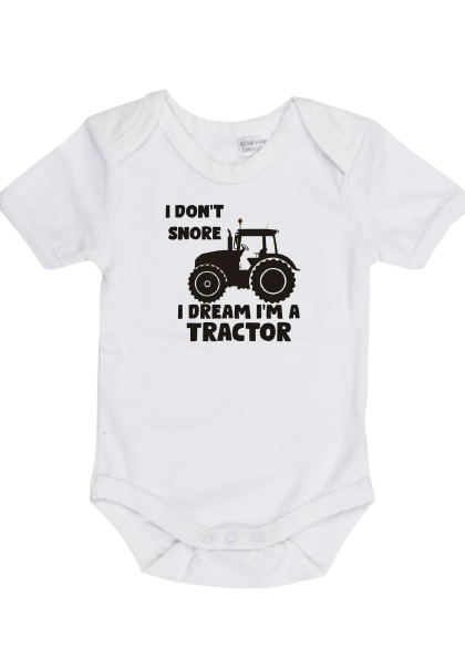 I Dont Snore, I Dream I'm A Tractor Onesie