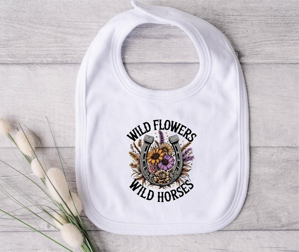 Wild Flowers, Wild Horses Bib