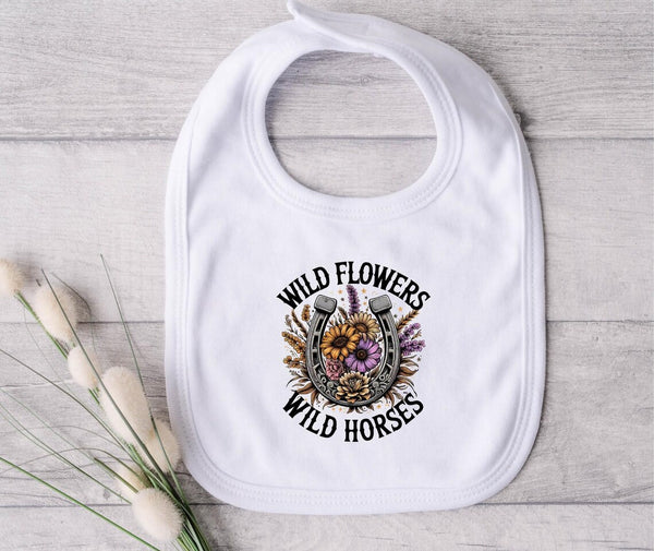 Wild Flowers, Wild Horses Bib