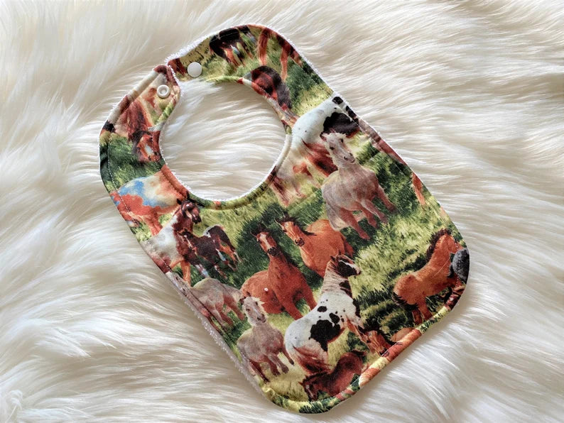 Wild Horses Bib