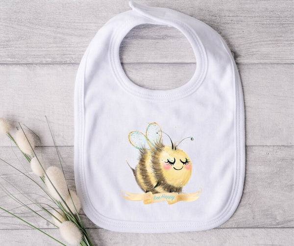 Bee Happy Bumble Bee Bib