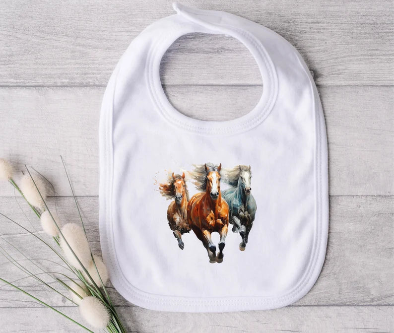 Wild Horses Bib