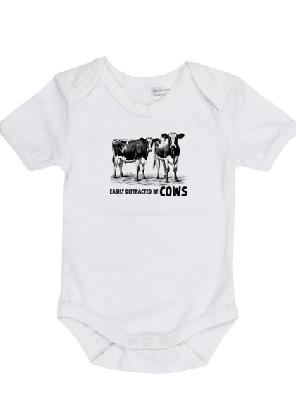 Easily Distracted By Cows Onesie