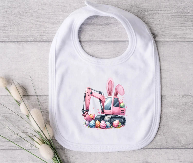 Pink Easter Digger Bib