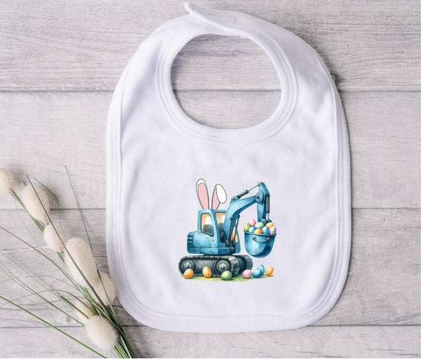 Blue Easter Digger Bib
