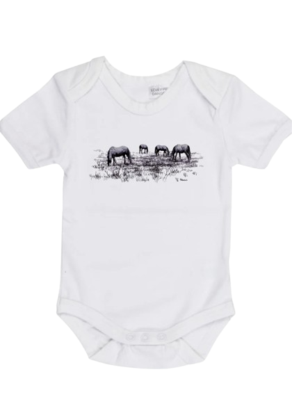 Grazing Horses Onesie