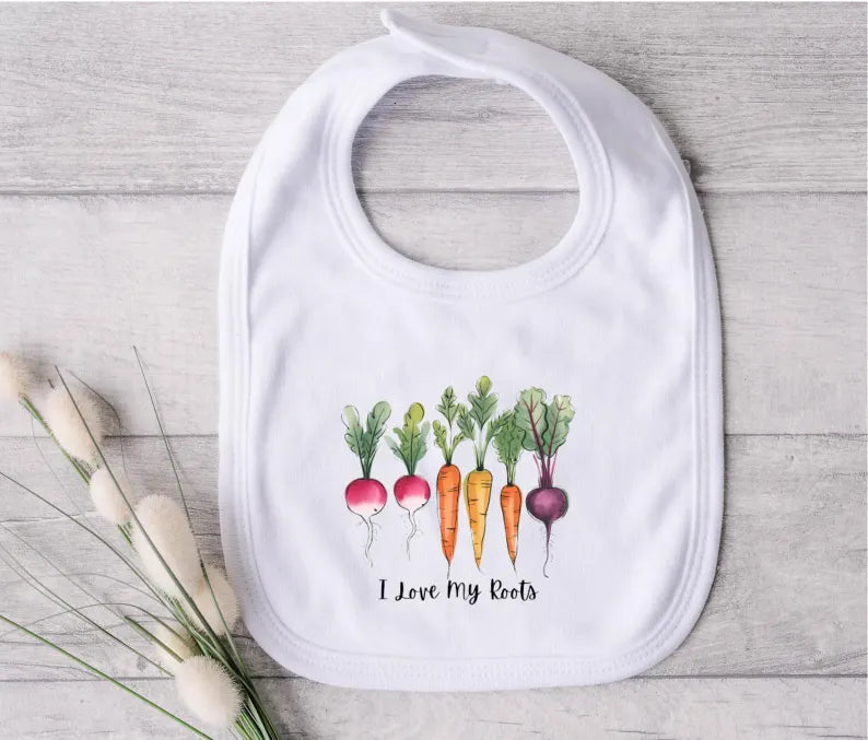 I Love My Roots Bib