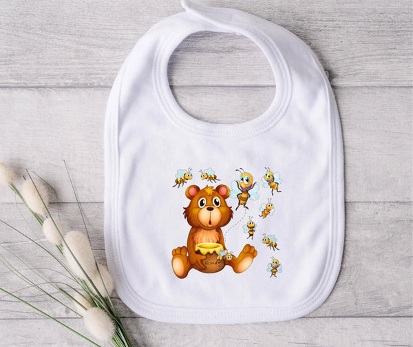 Honey Bee Bear Bib