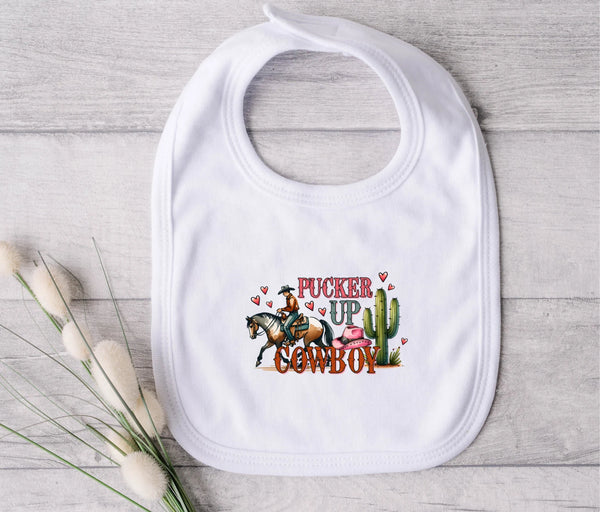 Pucker Up Cowboy Bib