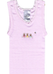 Hand Embroidered Pink Bunny Singlet - Little Branches Boutique