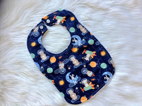 Astronaut Animal Baby Bib - Little Branches Boutique