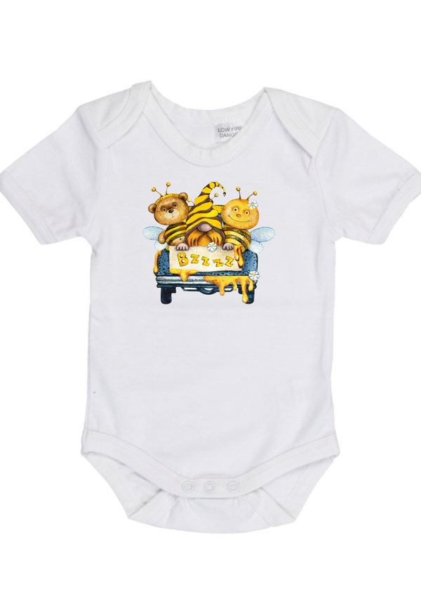 Bee Squad Truck Onesie - Little Branches Boutique
