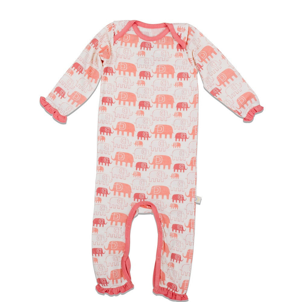 Pink Elephant Bodysuit - Little Branches Boutique 
