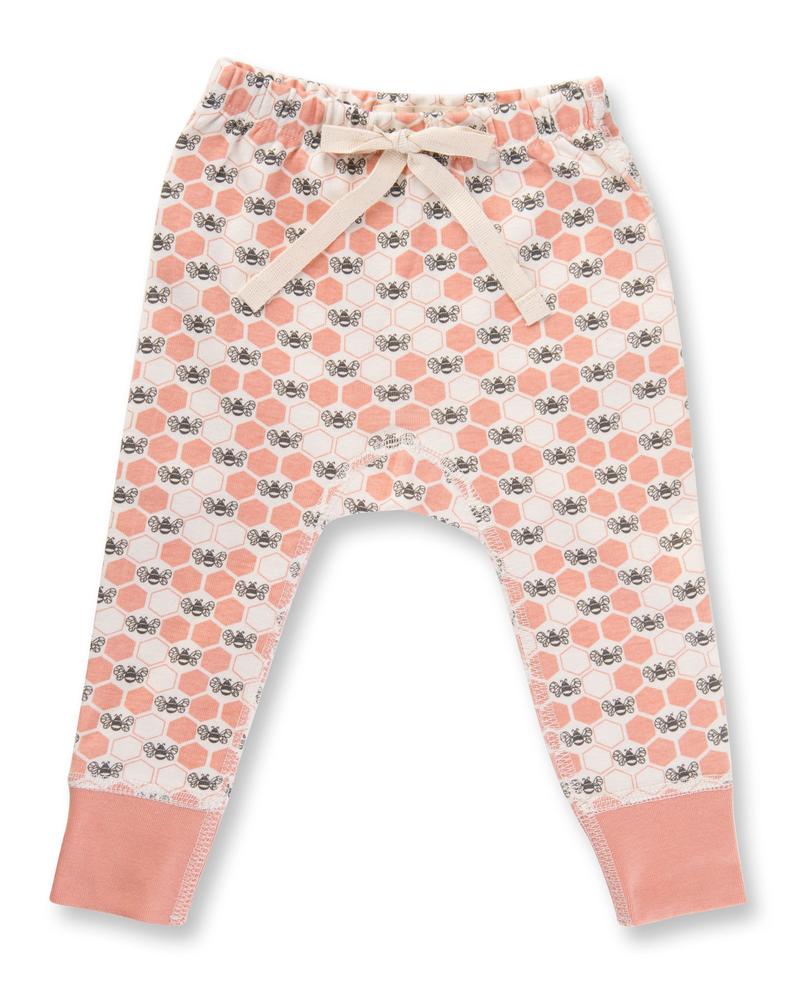 Peach Blossom Bees Pants - Little Branches Boutique 