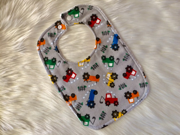 Grey Construction Baby Bib - Little Branches Boutique
