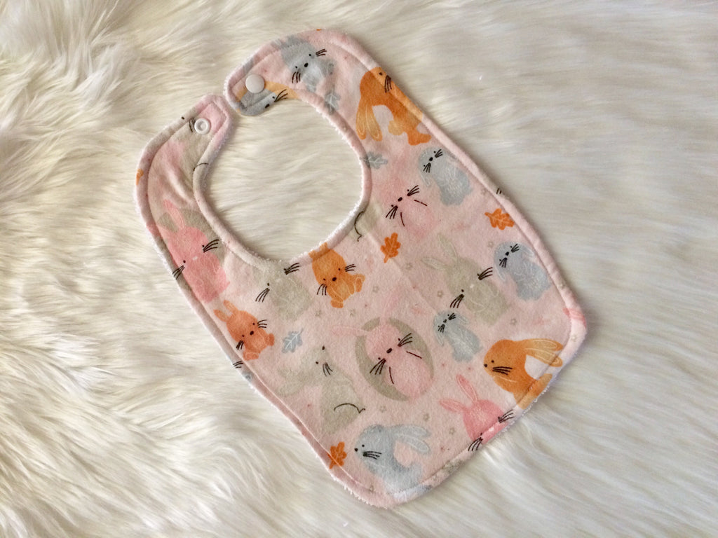 Pink Bunny Bib - Little Branches Boutique 