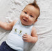 Hand Embroidered Blue Frog Singlet - Little Branches Boutique 