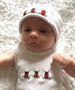 Hand Embroidered White ladybug Singlet - Little Branches Boutique