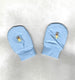 Hand Embroidered Blue Rabbit Mittens - Little Branches Boutique 