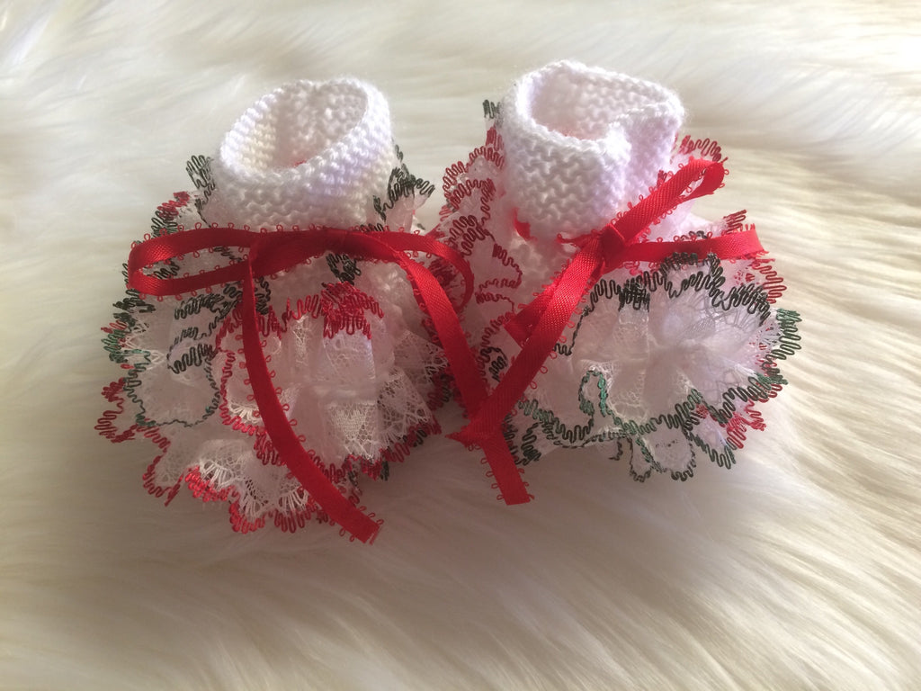 Christmas Baby Booties - Little Branches Boutique 